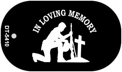 In Loving Memory Cross Novelty Metal Dog Tag Necklace DT-5410