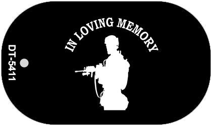 In Loving Memory Standing Novelty Metal Dog Tag Necklace DT-5411