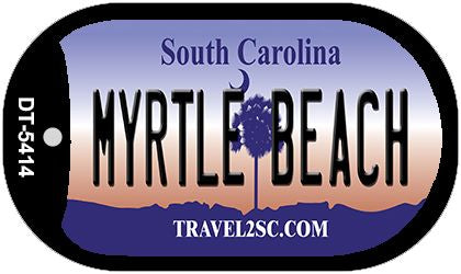 Myrtle Beach South Carolina Novelty Metal Dog Tag Necklace DT-5414