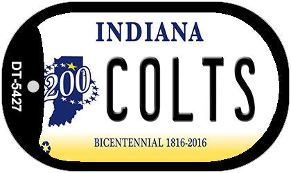 Colts Indiana Novelty Metal Dog Tag Necklace DT-5427