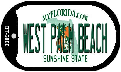 West Palm Beach Florida Novelty Metal Dog Tag Necklace DT-6000