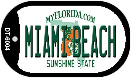 Miami Beach Florida Novelty Metal Dog Tag Necklace DT-6004