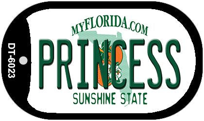 Princess Florida Novelty Metal Dog Tag Necklace DT-6023