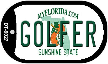 Golfer Florida Novelty Metal Dog Tag Necklace DT-6027