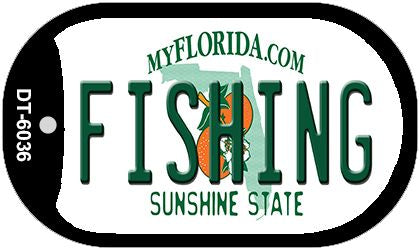 Fishing Florida Novelty Metal Dog Tag Necklace DT-6036