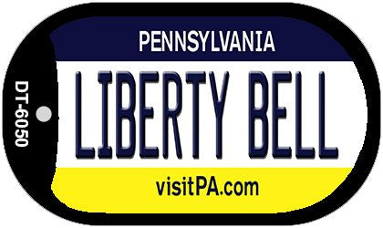 Liberty Bell Pennsylvania Novelty Metal Dog Tag Necklace DT-6050