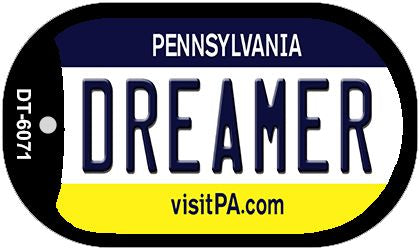 Dreamer Pennsylvania Novelty Metal Dog Tag Necklace DT-6071