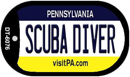 Scuba Diver Pennsylvania Novelty Metal Dog Tag Necklace DT-6076