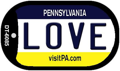 Love Pennsylvania Novelty Metal Dog Tag Necklace DT-6085