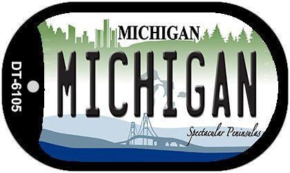 Michigan Novelty Metal Dog Tag Necklace DT-6105