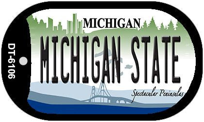 Michigan State University Novelty Metal Dog Tag Necklace DT-6106