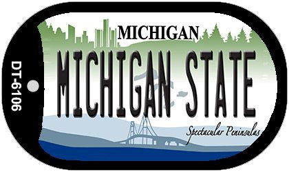 Michigan State University Novelty Metal Dog Tag Necklace DT-6106