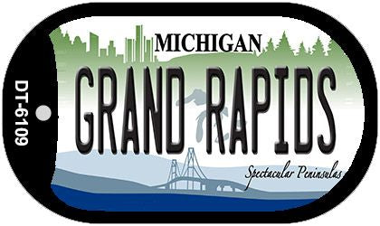 Grand Rapids Michigan Novelty Metal Dog Tag Necklace DT-6109