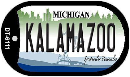 Kalamazoo Michigan Novelty Metal Dog Tag Necklace DT-6111