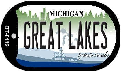 Great Lakes Michigan Novelty Metal Dog Tag Necklace DT-6112
