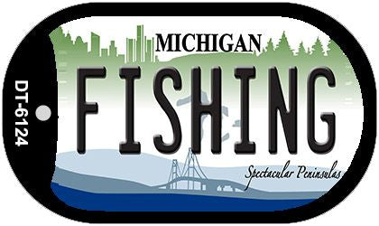 Fishing Michigan Novelty Metal Dog Tag Necklace DT-6124