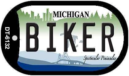 Biker Michigan Novelty Metal Dog Tag Necklace DT-6132