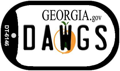 Dawgs Georgia Novelty Metal Dog Tag Necklace DT-6146