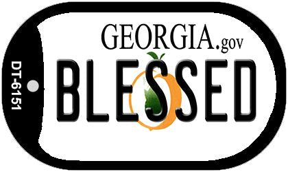 Blessed Georgia Novelty Metal Dog Tag Necklace DT-6151