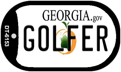 Golfer Georgia Novelty Metal Dog Tag Necklace DT-6153