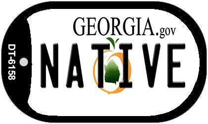 Native Georgia Novelty Metal Dog Tag Necklace DT-6158