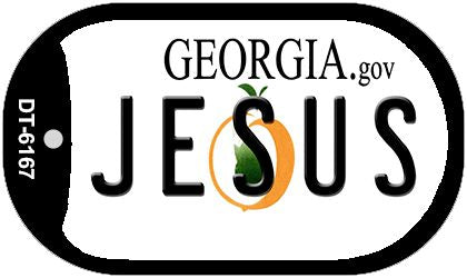 Jesus Georgia Novelty Metal Dog Tag Necklace DT-6167