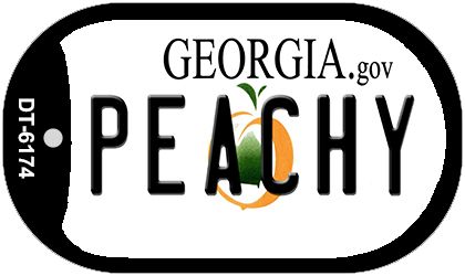 Peachy Georgia Novelty Metal Dog Tag Necklace DT-6174