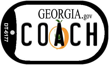 Coach Georgia Novelty Metal Dog Tag Necklace DT-6177