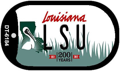 LSU Louisiana Novelty Metal Dog Tag Necklace DT-6184