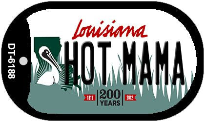 Hot Mama Louisiana Novelty Metal Dog Tag Necklace DT-6188