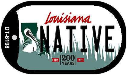 Native Louisiana Novelty Metal Dog Tag Necklace DT-6198