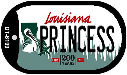 Princess Louisiana Novelty Metal Dog Tag Necklace DT-6199