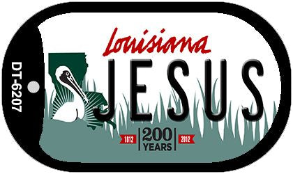Jesus Louisiana Novelty Metal Dog Tag Necklace DT-6207
