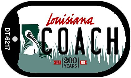 Coach Louisiana Novelty Metal Dog Tag Necklace DT-6217