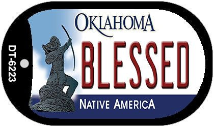 Blessed Oklahoma Novelty Metal Dog Tag Necklace DT-6223