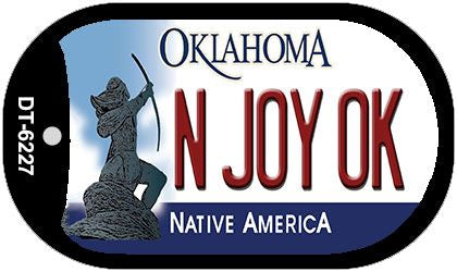 N Joy OK Oklahoma Novelty Metal Dog Tag Necklace DT-6227