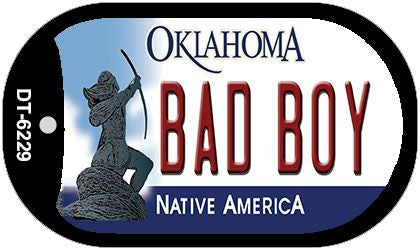 Bad Boy Oklahoma Novelty Metal Dog Tag Necklace DT-6229