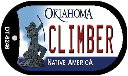 Climber Oklahoma Novelty Metal Dog Tag Necklace DT-6246