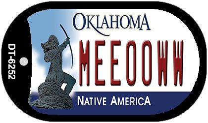 Meeooww Oklahoma Novelty Metal Dog Tag Necklace DT-6252