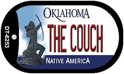 The Couch Oklahoma Novelty Metal Dog Tag Necklace DT-6253