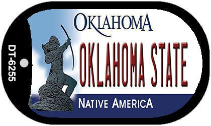 Oklahoma State Novelty Metal Dog Tag Necklace DT-6255