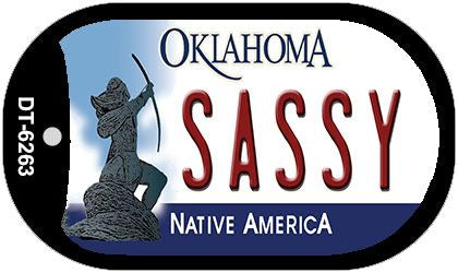Sassy Oklahoma Novelty Metal Dog Tag Necklace DT-6263