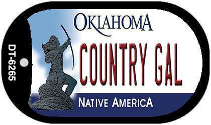 Girl Oklahoma Novelty Metal Dog Tag Necklace DT-6265