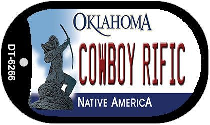Cowboy Rific Oklahoma Novelty Metal Dog Tag Necklace DT-6266
