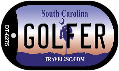 Golfer South Carolina Novelty Metal Dog Tag Necklace DT-6275