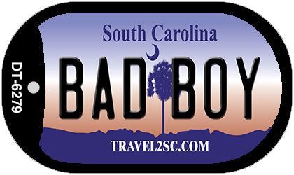 Bad Boy South Carolina Novelty Metal Dog Tag Necklace DT-6279