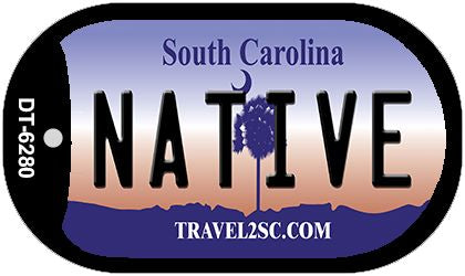 Native South Carolina Novelty Metal Dog Tag Necklace DT-6280