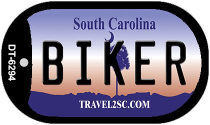 Biker South Carolina Novelty Metal Dog Tag Necklace DT-6294