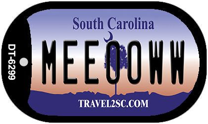 Meeooww South Carolina Novelty Metal Dog Tag Necklace DT-6299