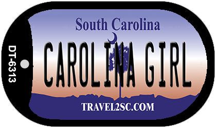 Carolina Girl Novelty Metal Dog Tag Necklace DT-6313